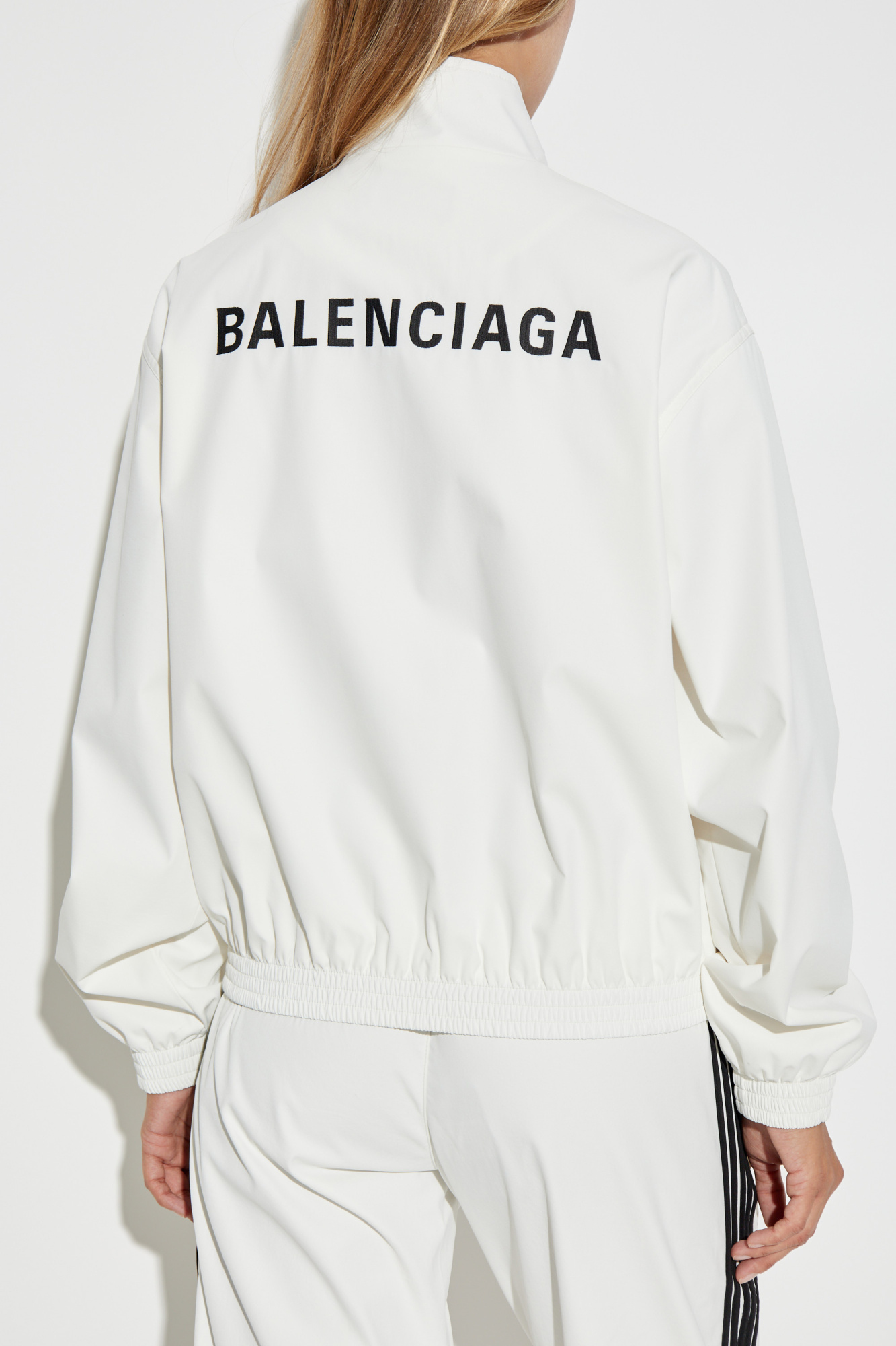 【BALENCIAGA】White☆ランウェイ ジップアップ パーカー Balenciaga Unity Sports Icon ジップアップ パーカー